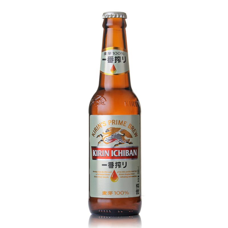 麒麟一番榨啤酒 330ml*24瓶 国产 整箱 日本风味啤酒- …