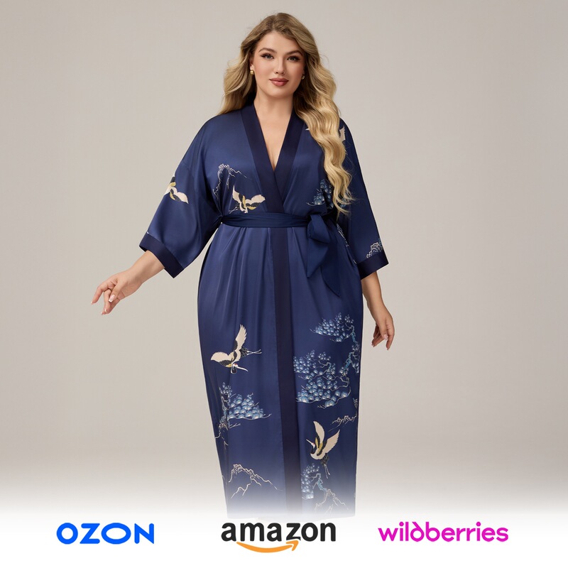 Plus Size Pajamas, New Satin Pajamas for Women, Summer Light Luxury Ice Silk Cool Nightgown, Bathrobe, Home Wear Plus Size Pajamas, New Satin Pajamas for Women, Summer Light Luxury Ice Silk Cool Nightgown, Bathrobe, Home Wear