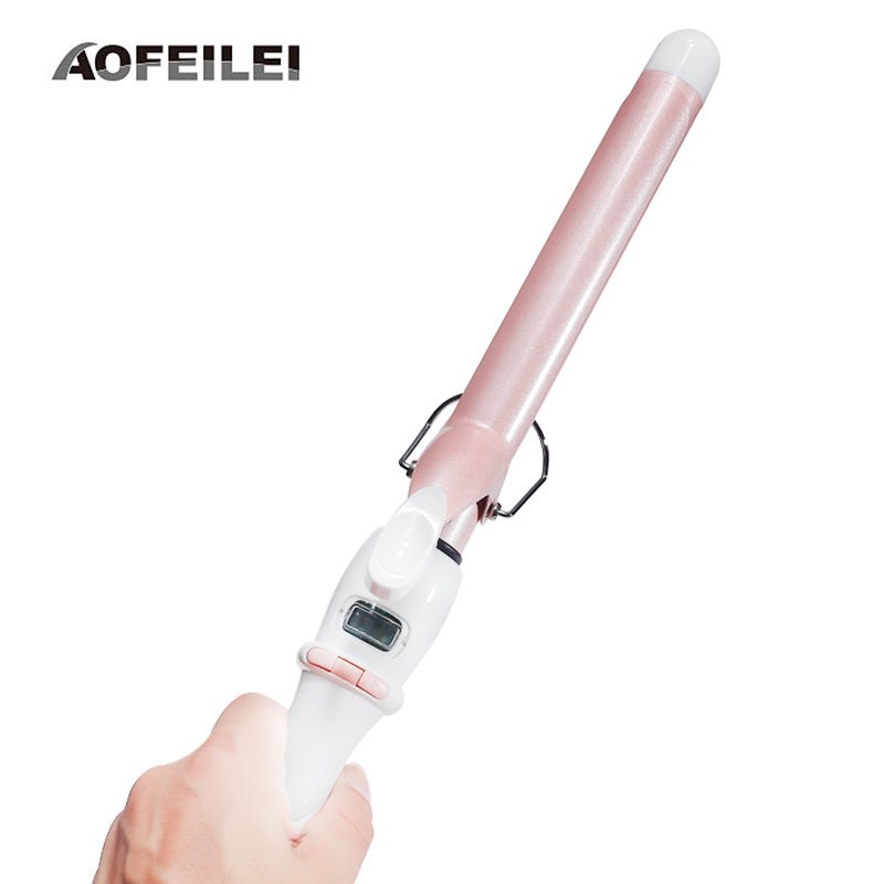 Cross-Border electric curling rod large roll buckle bangs perm curling iron does not hurt hair hairdressing anti-Perm ceramic negative ion