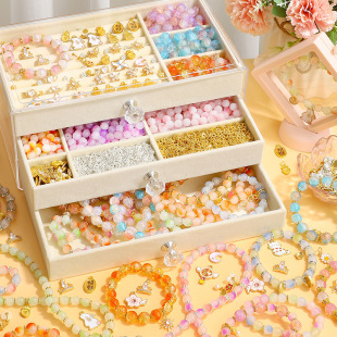 Children's beaded diy accessories suit girls' toy bracelet gift box beaded educational toys Christmas gift