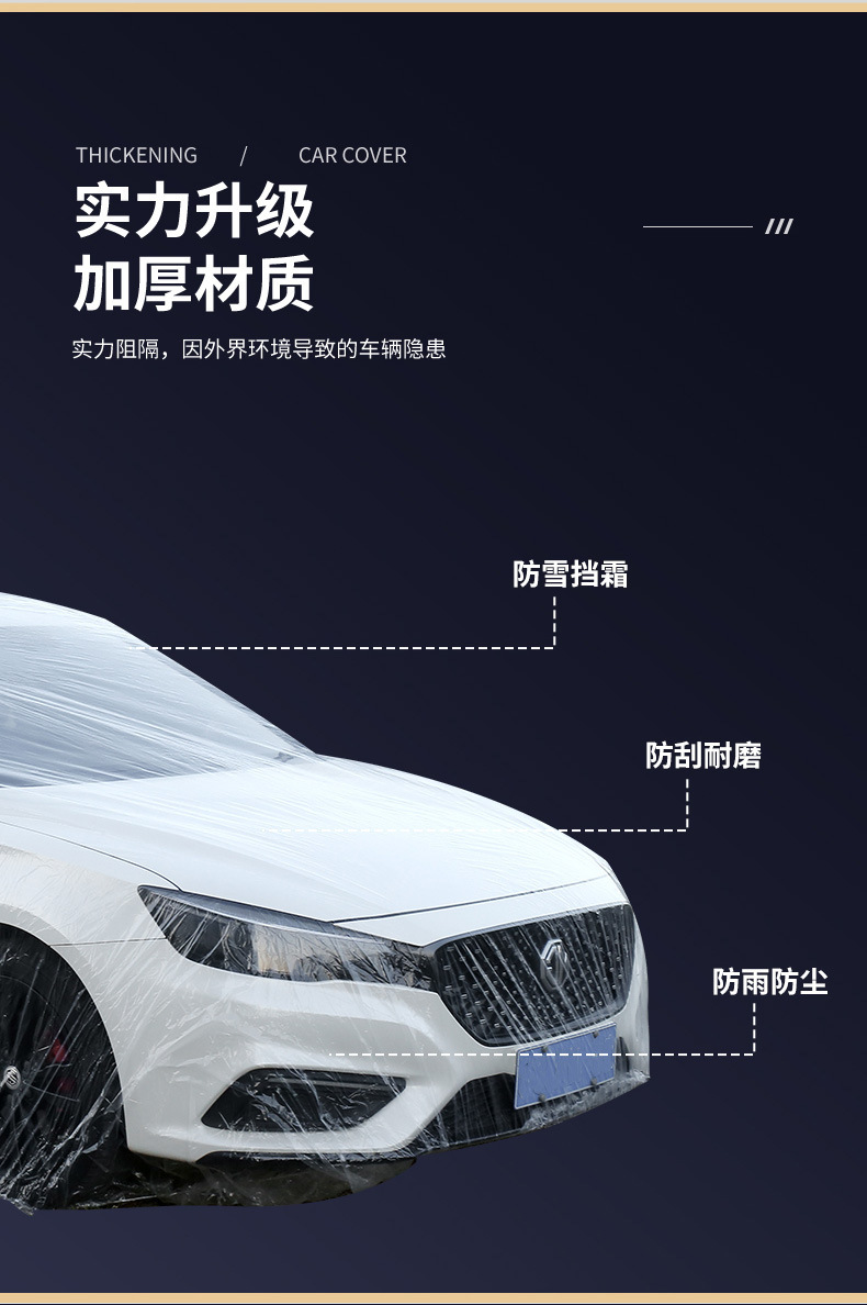 Disposable Car Cover, Suitable for All Seasons, Sun Protection, Rain Protection, Dust Protection, Full Car Cover, Sunshade, Hail Protection