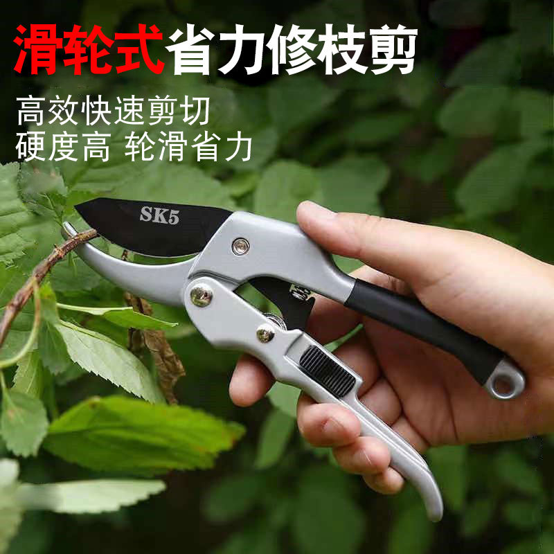 厂家直销SK5钢强力园艺剪省力修枝剪园林果枝嫁接剪园林专用工具