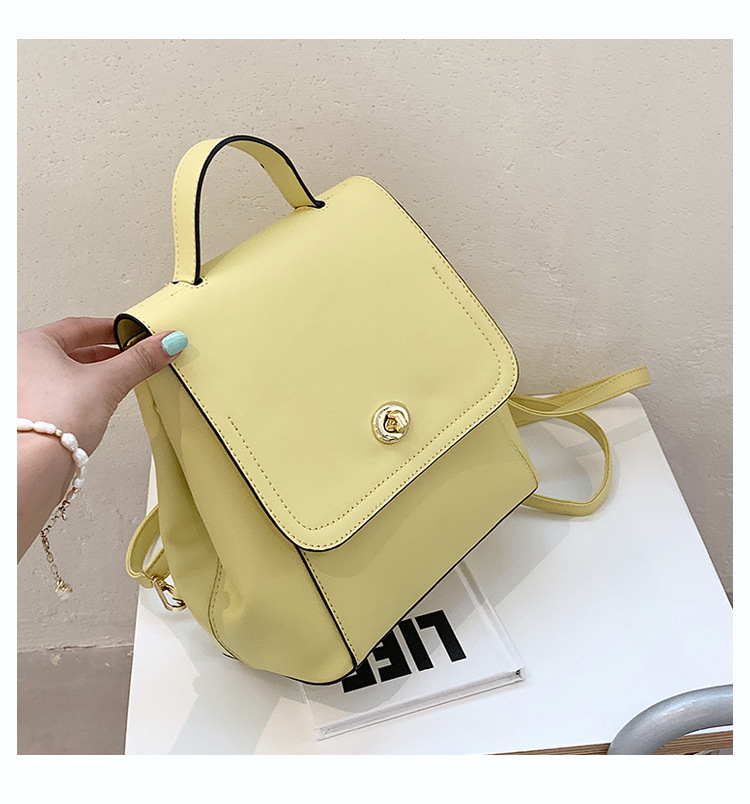 Wholesale Hit Color Lock Texture Fashion Portable Backpack display picture 63