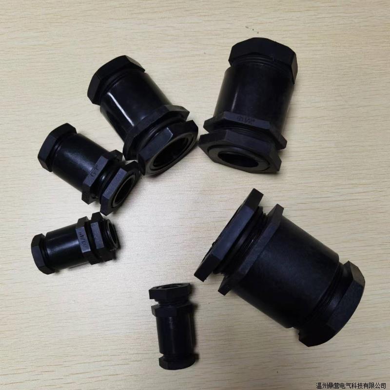 工程塑料格兰头防水防腐箱用进出线孔三防黑色防腐通头阻燃性接头
