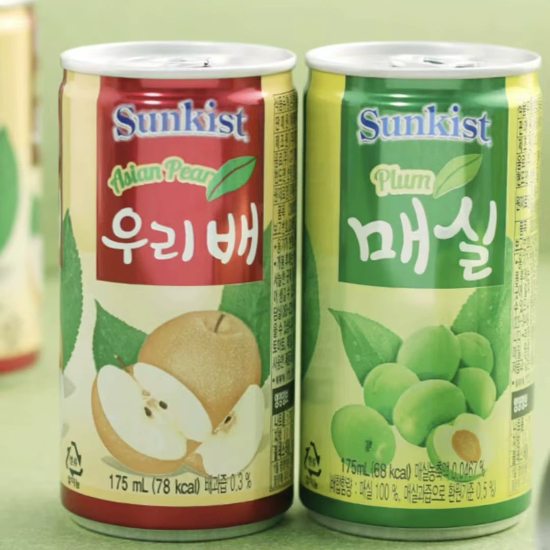 Южная Корея импортированная sunkist новаторский виноградный напиток фруктовый вкус напитки<консервированные> мини банки 175 мл