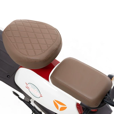 All Seasons Wear-Resistant Leather Electric Vehicle — Electric car cushion - c180-light-brownfront-rear-set-nothing