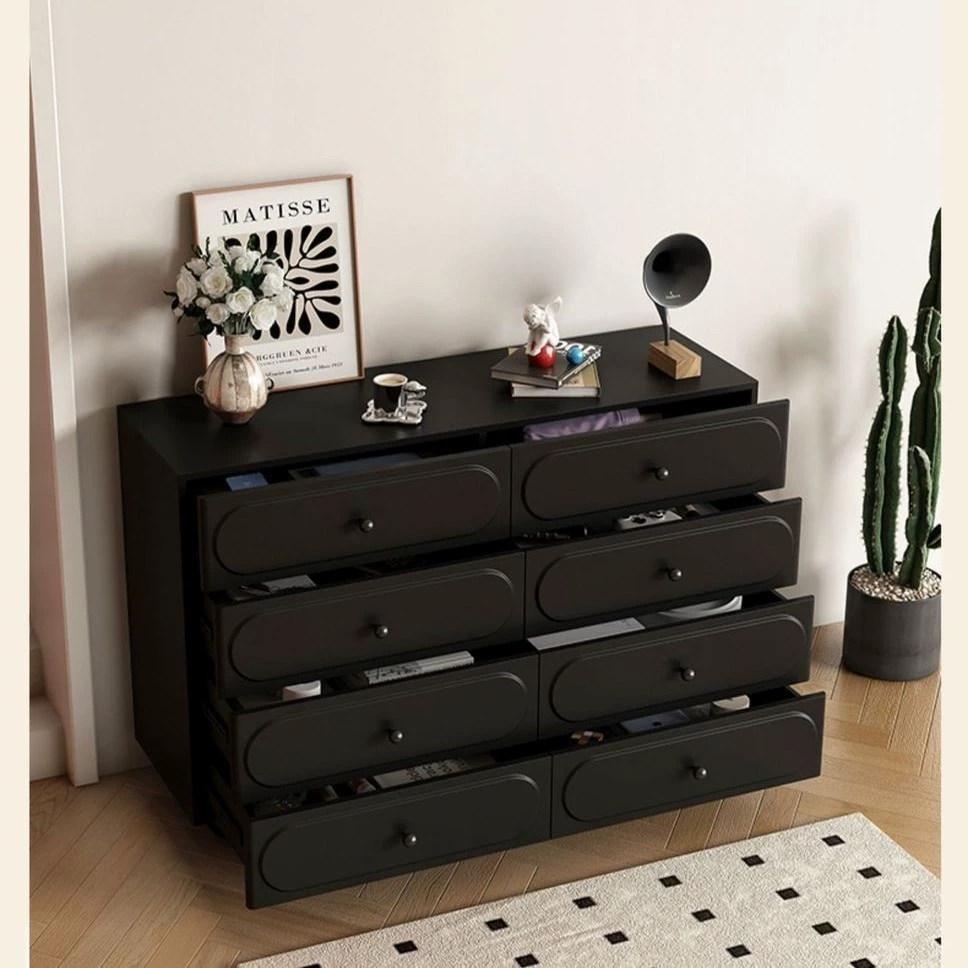 Французский легкий роскошный восьмерчатый ящик черный смысл гостиная минималистский боковой шкаф скандинавский шкаф для спальни
