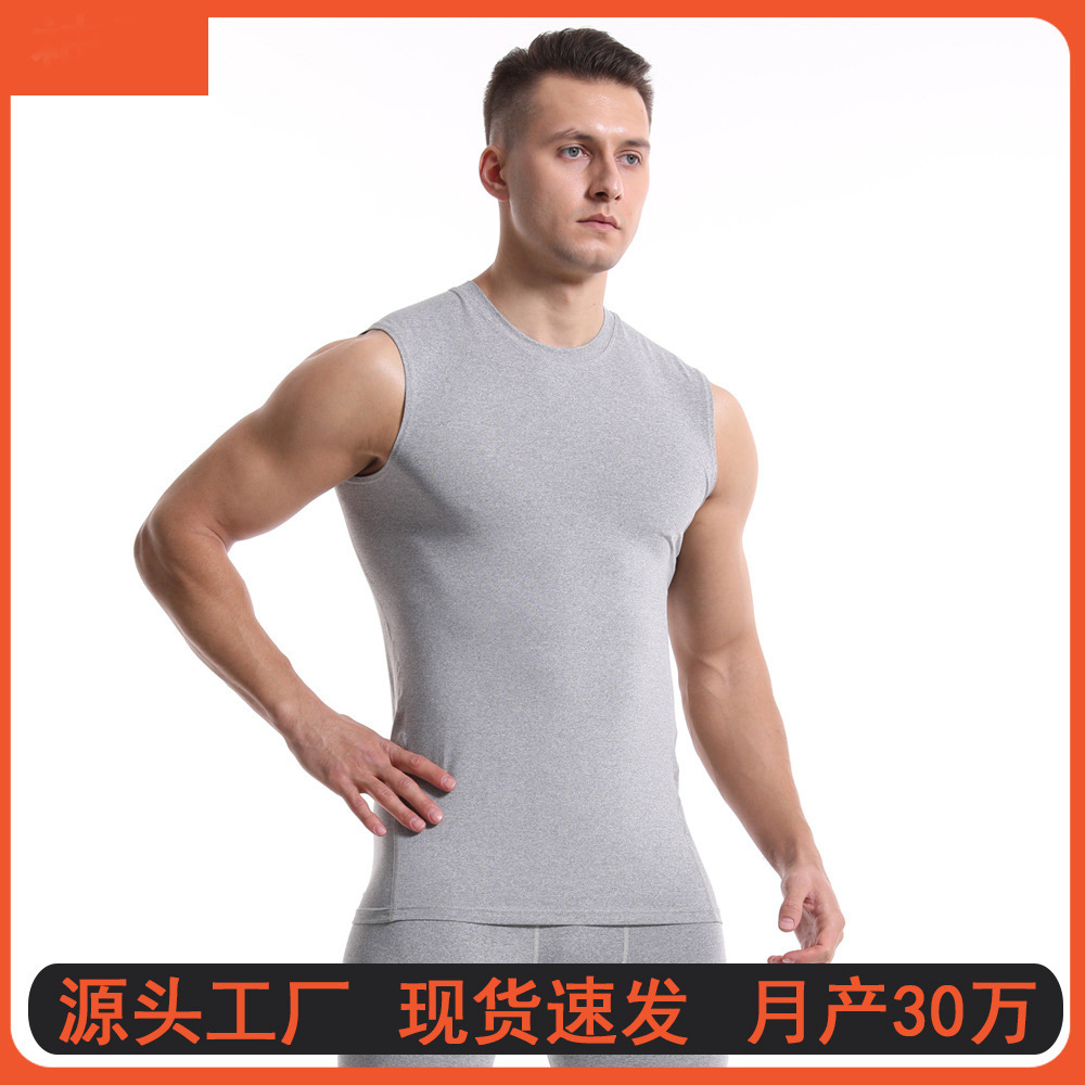 Factory direct sports vest, men's running sports tank top, quick-dry fitness vest for men