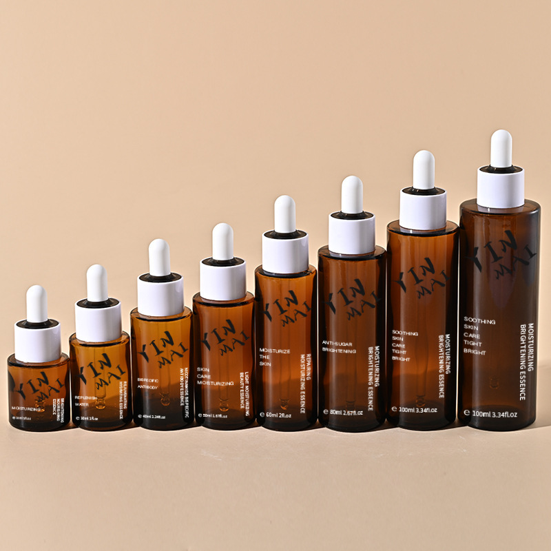银脉专利20ml-100ml云顶圈平肩滴管瓶 精华原液玻璃瓶分装精油瓶|undefined