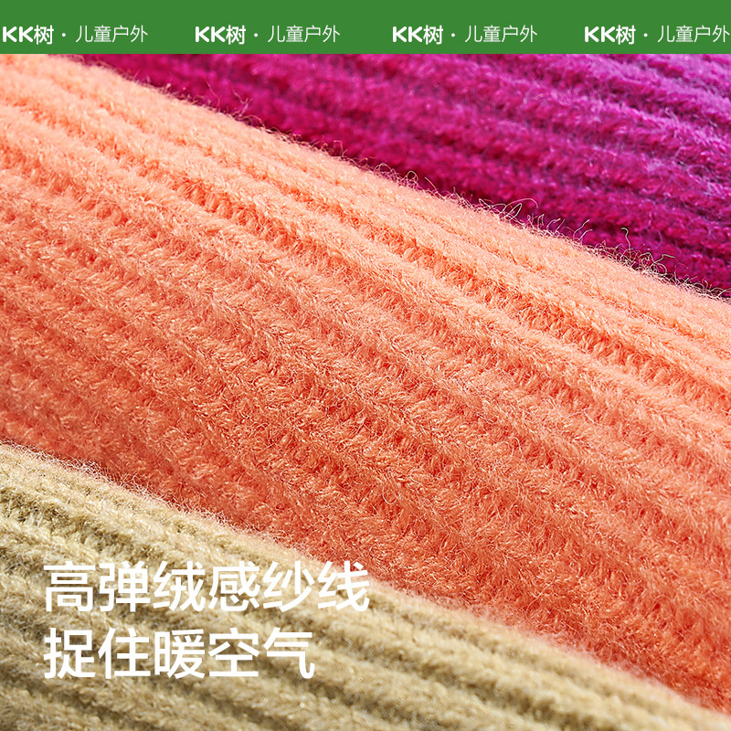 Kk árbol gradiente nieve superior guantes de invierno cálido niños niñas bebé otoño cinco dedos clase A antiestático