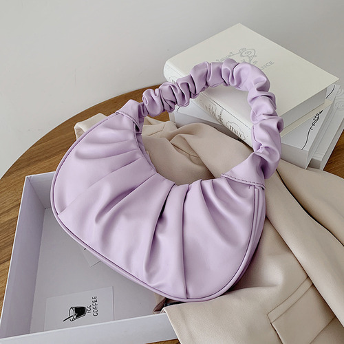 Bags for women  new underarm bag pleated cloud bag baguette bag one-shoulder crossbody bag casual texture handbag