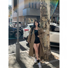 【巴黎旧梦】UM家经典廓形大翻领双排扣中长款气质秋季风衣外套女