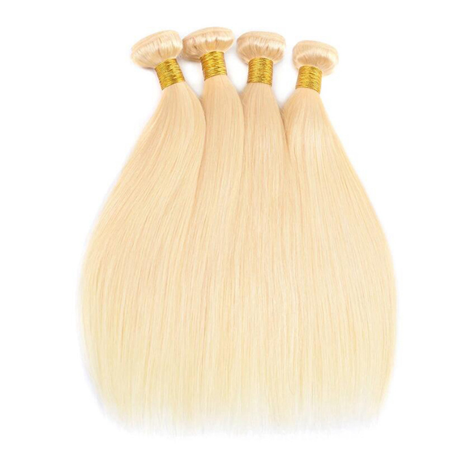 8A miel peluca rubia 613 cortina de pelo recto cabello humano recto
