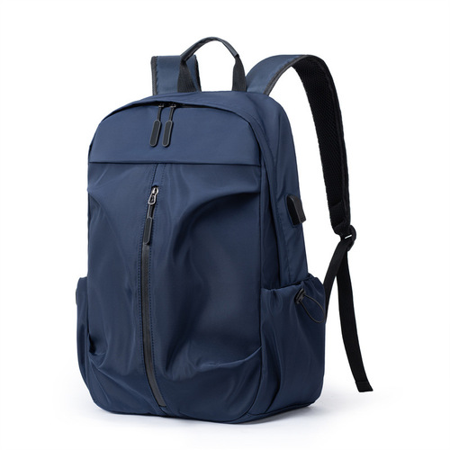 Selected Simple Double Shoulder Bag for Men, Business Casual Fashion Laptop Bag, Trendy Logo Printed School Bag for Middle School Students