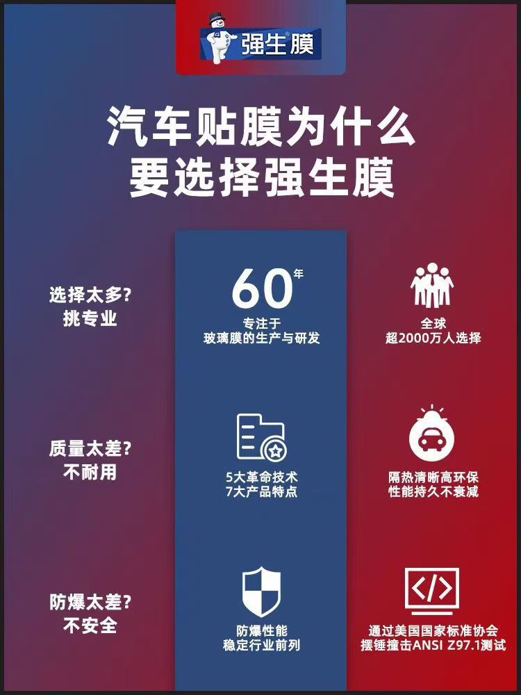 Johnson & Johnson [Lingyi] Genuine Glass Film for Cars, High Heat Insulation Film, Solar Film, Anti-Glare, Anti-Ultraviolet, Explosion-Proof