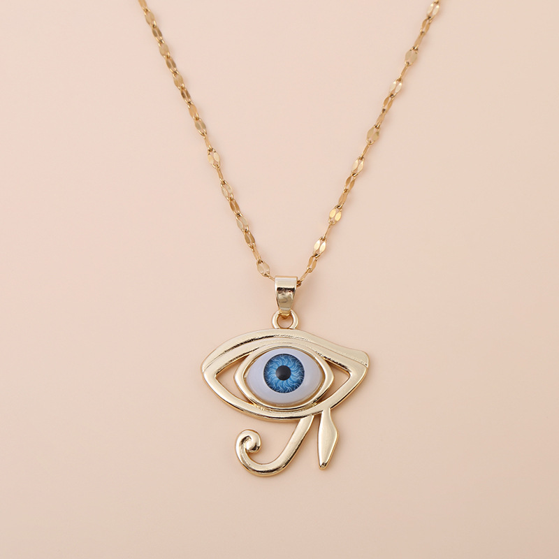 Devil's Eye Pattern Copper Simple Style Classic Style Devil's Eye Pendant Necklace