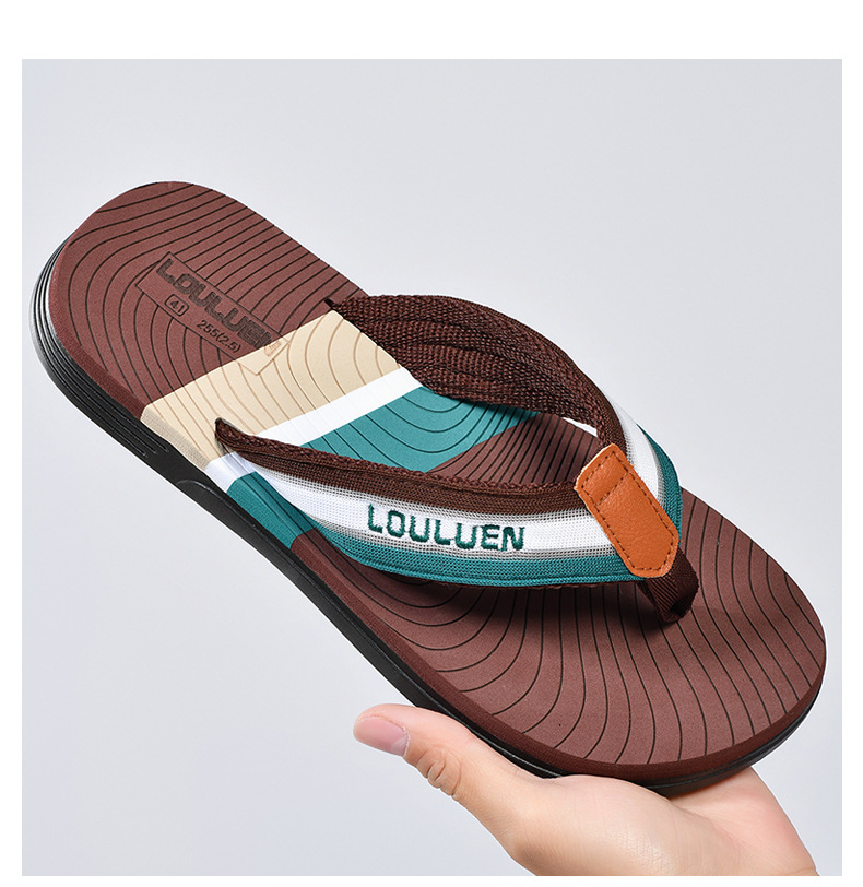 Nouveau type de tongs antidérapantes pour la plage, sandales d'extérieur à clipser pour hommes, pantoufles d'été à la mode_voghion.com