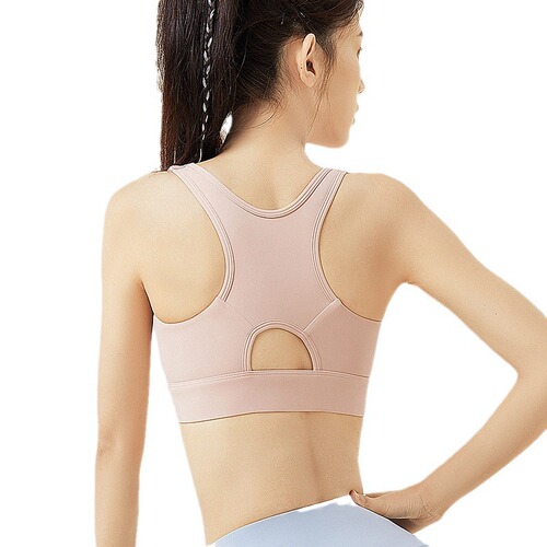 361 Sports Bra with Shock Absorption, High Strength Front Zip, Plus Size Yoga Bra, Fitness One-Piece Tank Top for Women