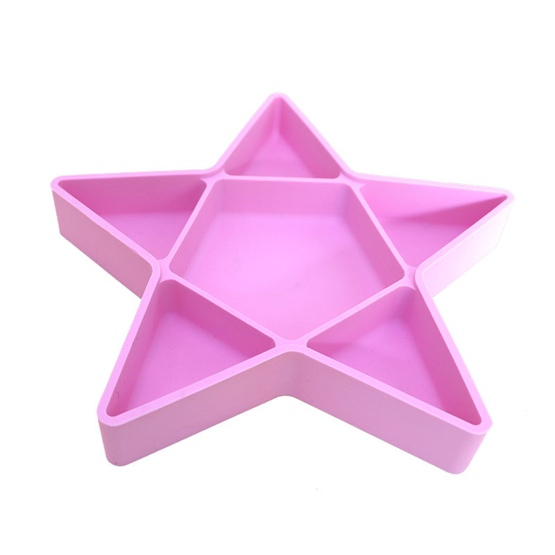 Fabricantes personalizados cubiertos de cubierta tipo estrella de cinco puntas estilo chino productos para niños platos de alimentación de alimentos de grado