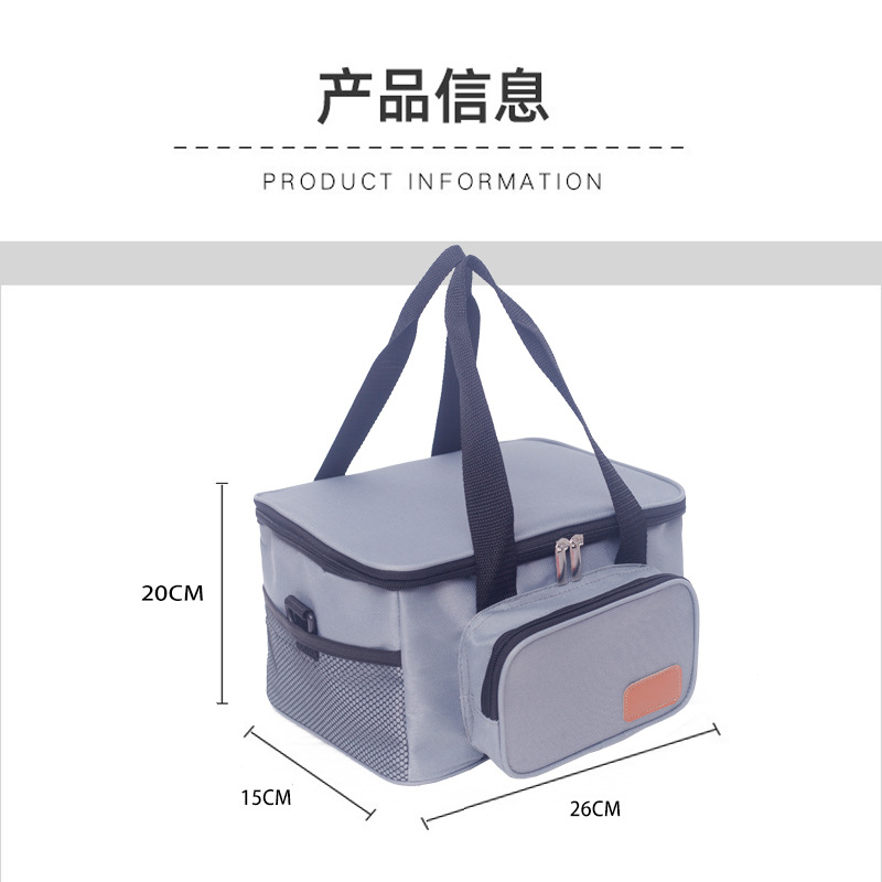 New cationic lunch bag portable picnic bag multi-functional double layer PEVA waterproof insulation ice printed logo