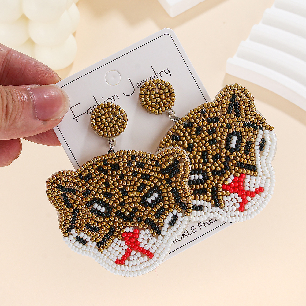 1 Pair Simple Style Dog Panda Amazing cat Alloy Plastic Resin Drop Earrings display picture 14