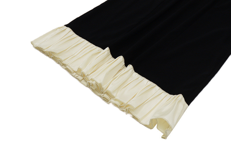 Spring Summer Sexy Sexy Slim Fit Contrast Colors Ruffled Dress