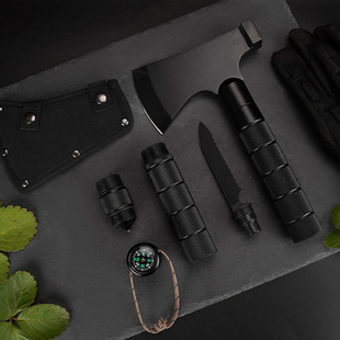 Multifunctional Axe Outdoor Camping Portable Detachable Tool Axe Compass Broken Window Knife Chopping Wood Hand Axe