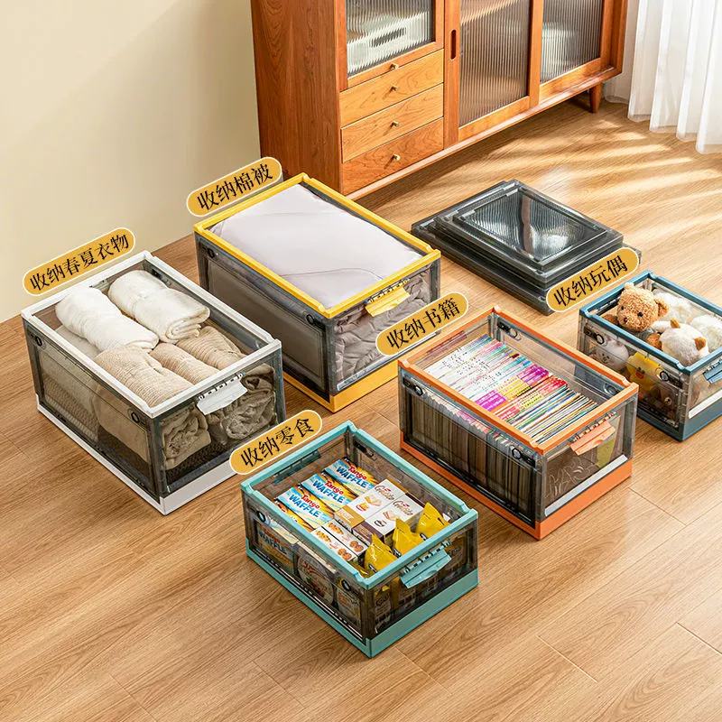 Storage Box Modular System, increased thickness, stackable transparent front, multiple sizes