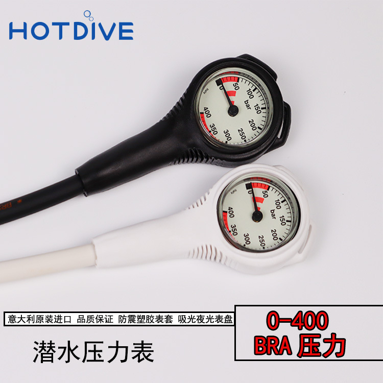 Hotdive Italia importó el salto luminoso solo indicador común del indicador de presión de aire que bucea el indicador de presión residual del indicador de presión calibrador de repuesto