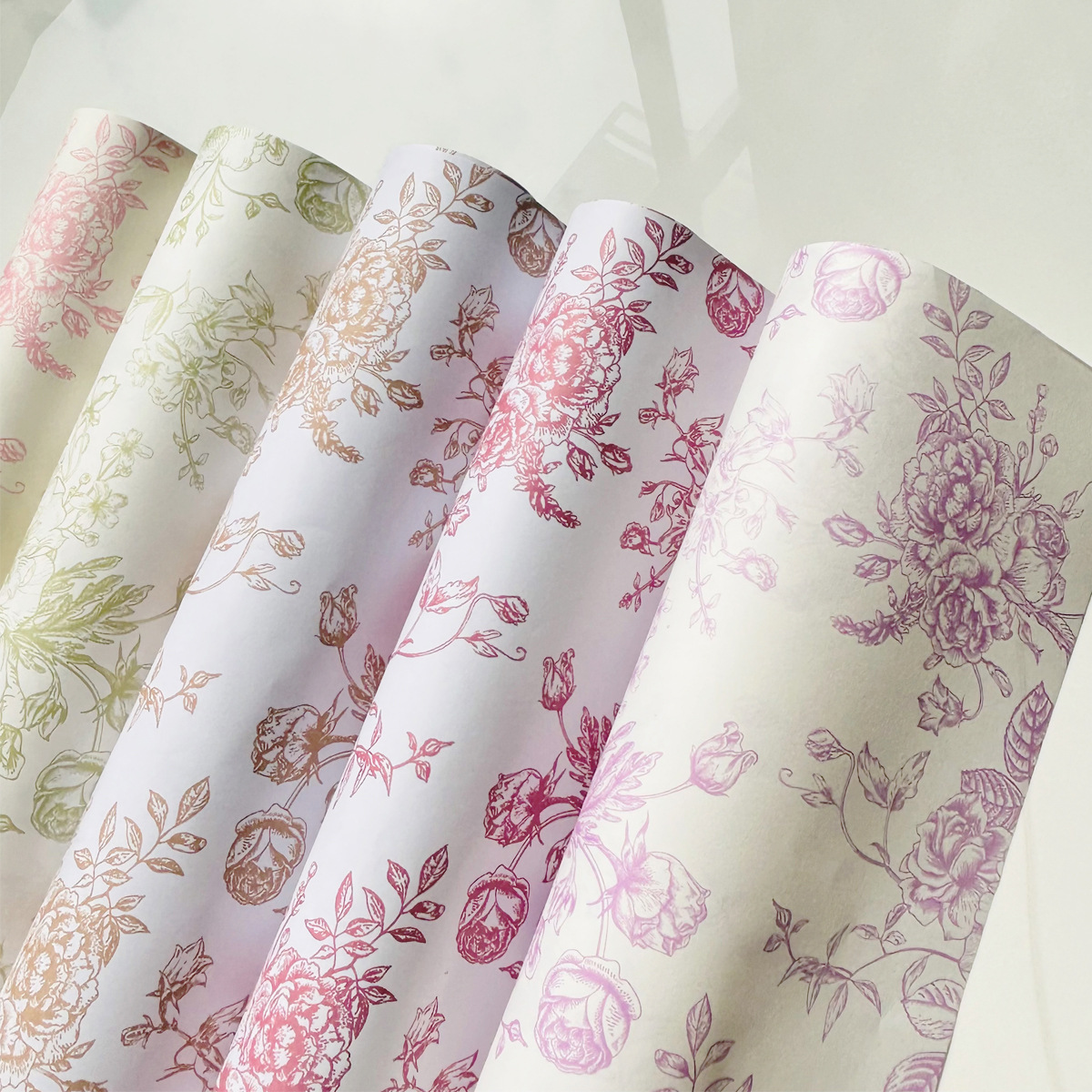 38女神節繁花復古藝術紙鮮花花束包花紙花藝氛圍紙花店禮品包裝