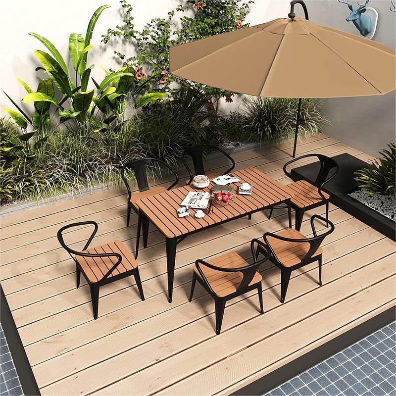 Jardín de la villa al aire libre patio al aire libre balcón patio trasero cafetería ocio tienda de té con leche combinación de mesas y sillas al aire libre