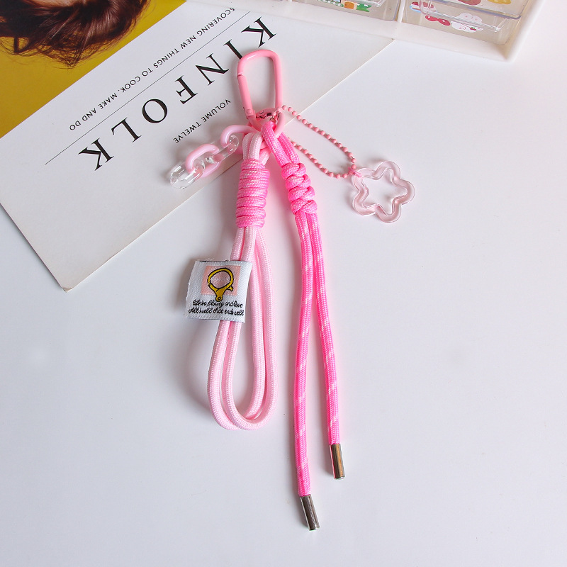 インスタイルカラフルなナイロンロープ編組ロープキーホルダーペンダント miu バッグストラップ携帯電話装飾ハンドロープアクセサリー|undefined