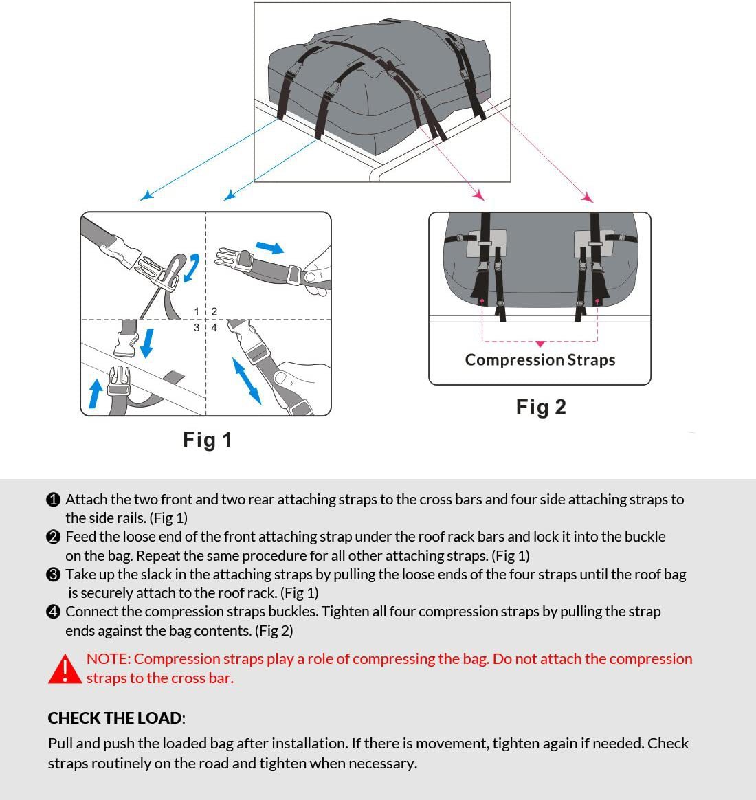 Cross-border bestseller: Thickened 600D Oxford cloth car roof luggage bag, waterproof and sun-resistant car roof bag