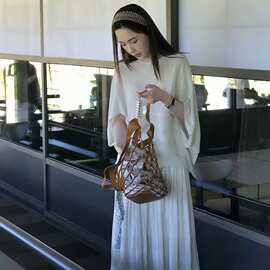 天丝亚麻针织衫女夏季宽松慵懒风松弛感穿搭气质防晒镂空罩衫上衣