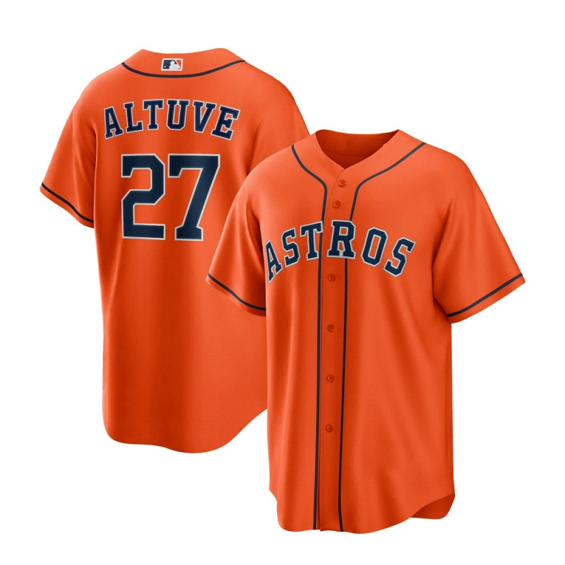 Его Astros Houston Astros кросс-бордер джерси 2#Брегман 27#Алтуве вышитая бейсбольная джерси