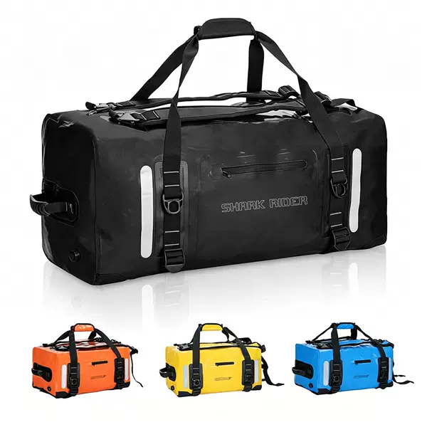 40/90L Motorcycle Fully Waterproof Rear Seat Bag, Motorcycle Travel Bag Combination, Frame Bag, Thickened Rider Equipment Backpack