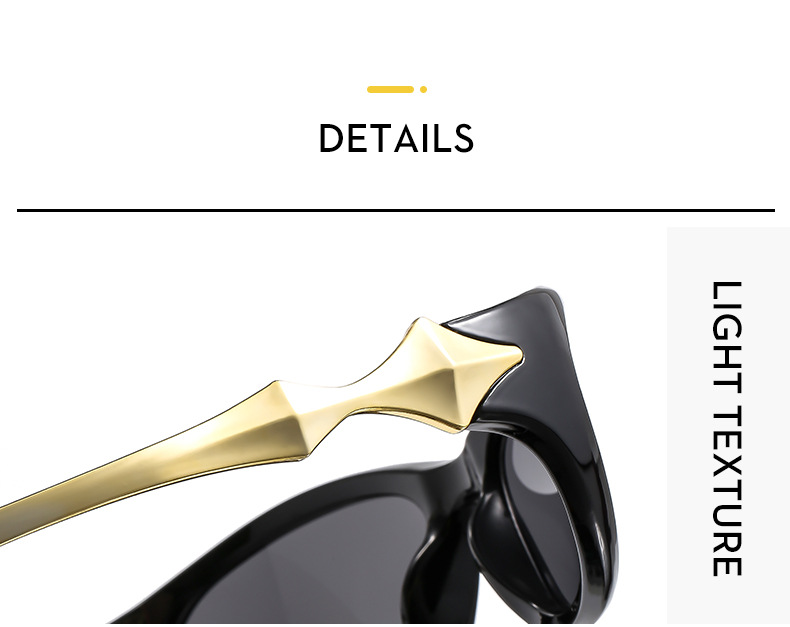 45g Weight Full Frame Glasses Structure Sunglasses Classification PC, UV400 Protection Lens Material Special-Shaped Mirror Glasses Style Outdoor, Travel Occasion Geometric Pattern Unisex Gender Streetwear Style Streetwear Geometric PC UV400 Protection Special-Shaped Mirror Full Frame Men's Sunglasses 4