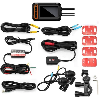 Motorcycle Driving Recorder 2K4K High-Definition Night Vision Gps Front and Rear Dual Recording Lens Electric Motorcycle Wifi Waterproof (Motorcycle driving recorder) - wifi-1080p-sony-307-lens