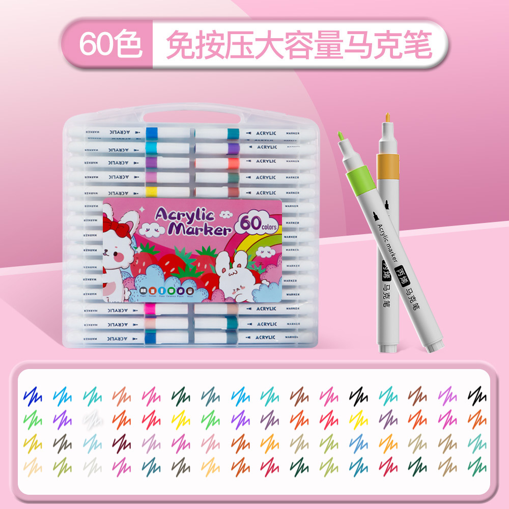 marcador de acrílico especial para estudiantes lavable no sucio mano diy cuaderno de dibujo de acuarela marcador de color plegable