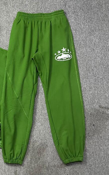 Marca de moda alta calidad isla impreso con capucha suéter casual sweatpants traje