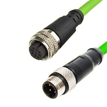 Four-core male and female wire shielding waterproof IP67M12