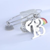 New Titanium Steel Bracelet Love Digital DIY Silver Bracelet Women's Multi -Model Selection Factory Spot Wholesale