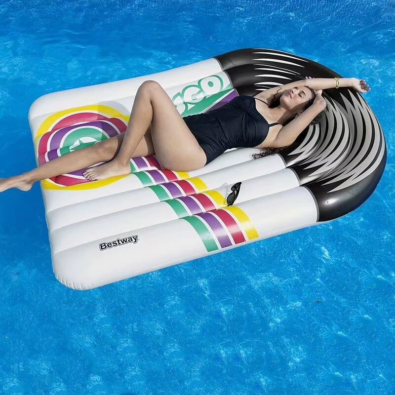 Увеличенный плавающий остров с водной пластиной, двойной надувной плавающий ряд с подушкой, роскошный тент, кресло для отдыха, плавающий остров, плавающая кровать