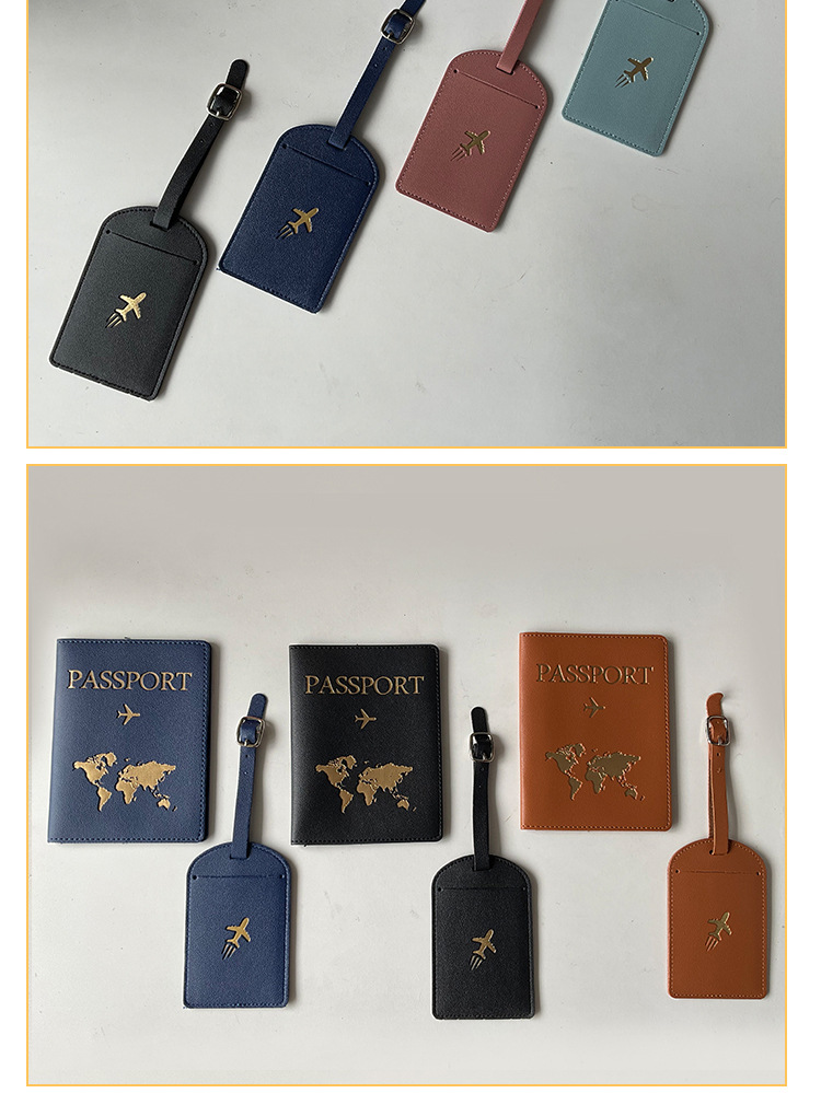 Simple Style Map Letter Pu Leather Passport Holders display picture 1