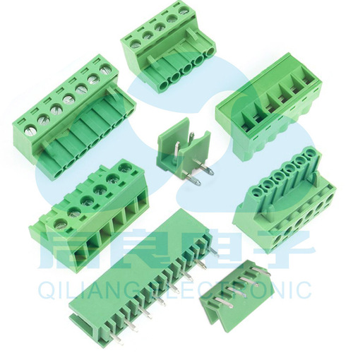 Terminal block KF2EDG-5.08/5.0mm pitch plug-in green terminal 2p-24p straight pin/curved pin