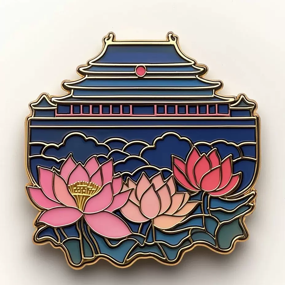 金属徽章胸章公司企业活动纪念勋章胸针卡通班校徽l北京设计冰箱