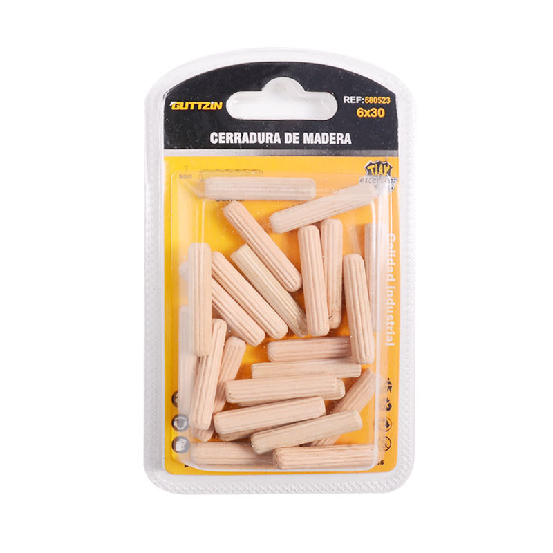 小包装厂家供应木梢连接件家具配件三合一桉木圆木梢斜纹木肖木榫详情3