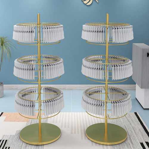 Sock accessory jewelry display rack, set up as a street stall, hanging hats, toys, racks, underwear and pants, multi-layered with wheels, rotating shelves