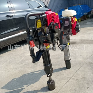 汽油打桩机四冲程护栏植桩机 立柱防汛栽桩机