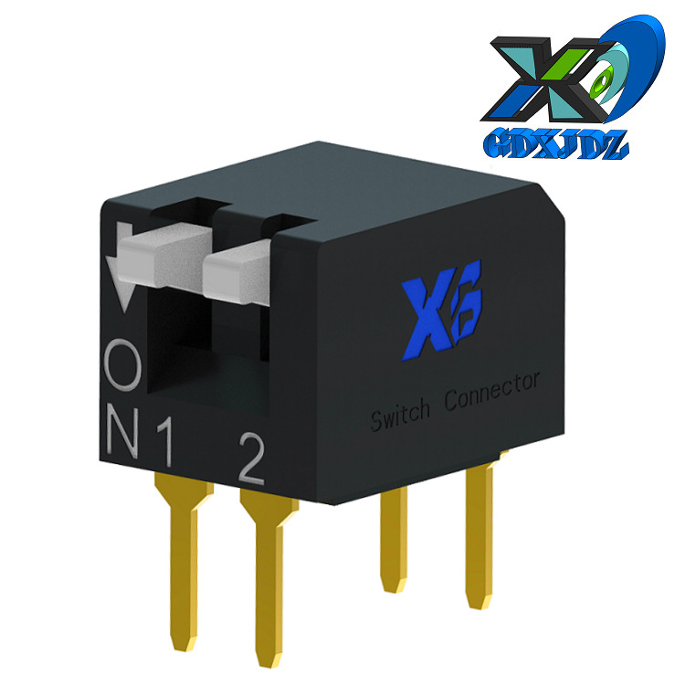 琴键2位拨码开关两位 供应二位琴键开关2位 侧拨编码开关两位2.54